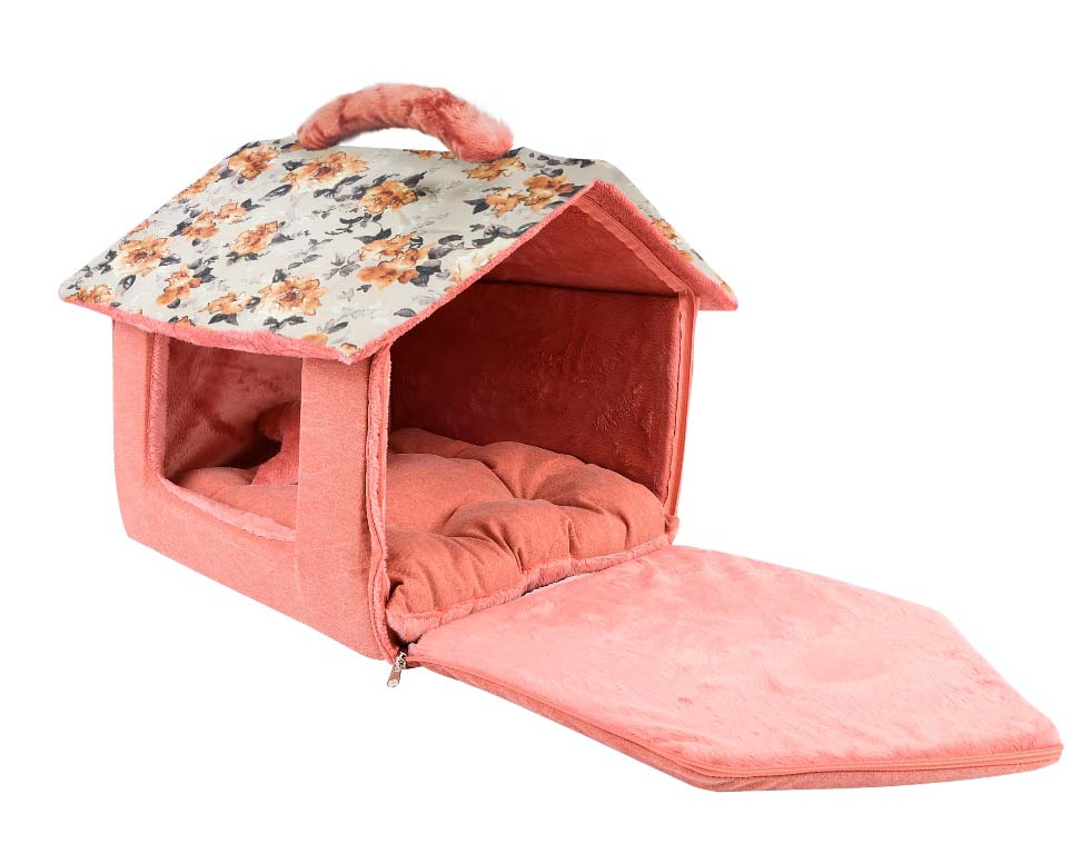 PINKAHOLIC Домик Zinnia House с ручкой 43х36х40см (розовый)