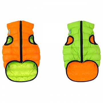AiryVest Курточка "L 65" двухсторонняя оранжево-салатовая