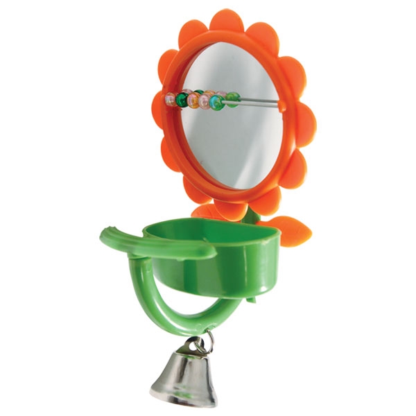 Игрушка Зеркальце с кормушкой для птиц 7,5х15см Triol