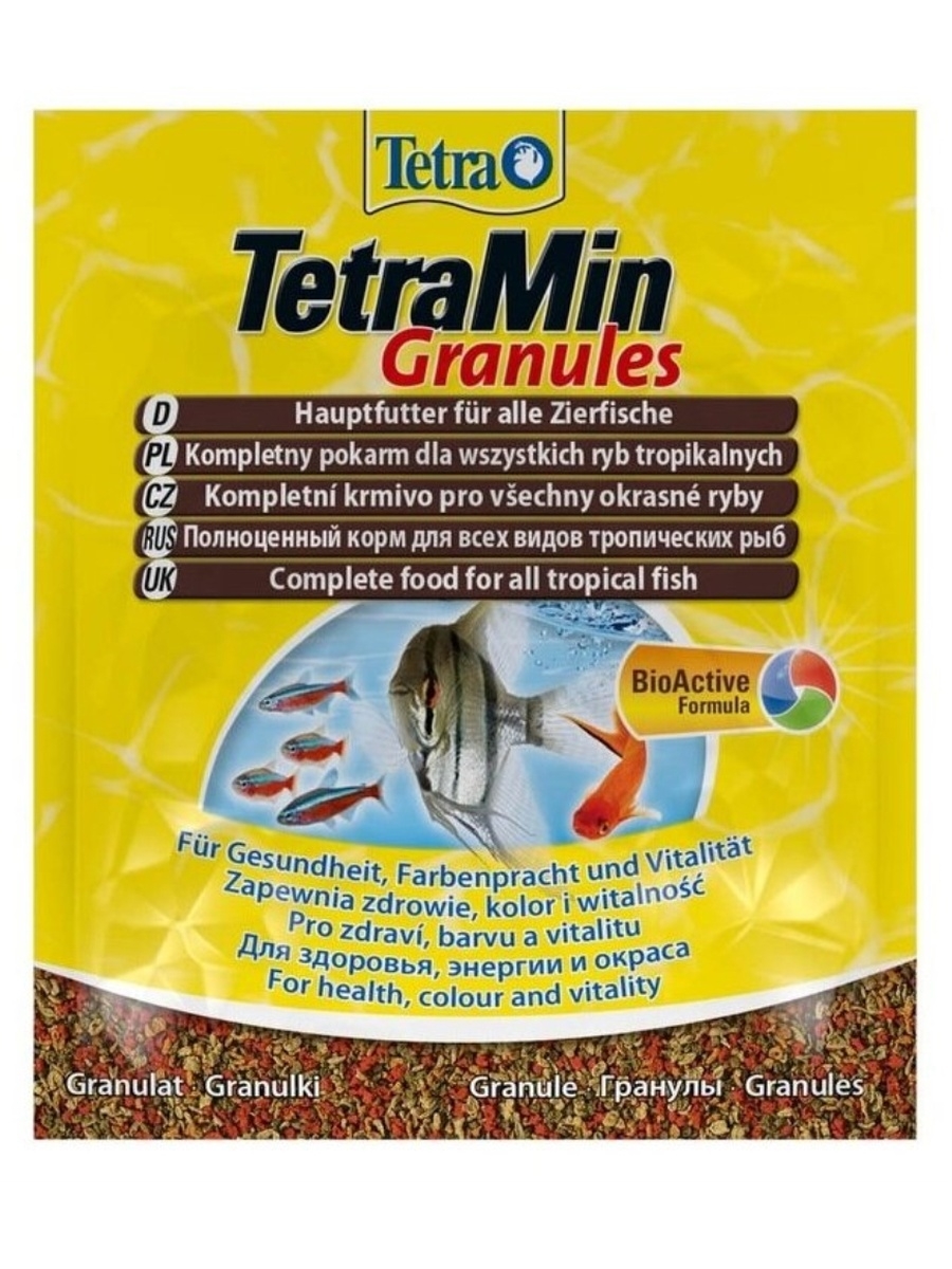 Tetra Min Granules Корм для всех видов рыб в гранулах 15г (саше)
