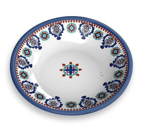 TARHONG Миска Moroccan 180мл (бело-синяя с рисунком)