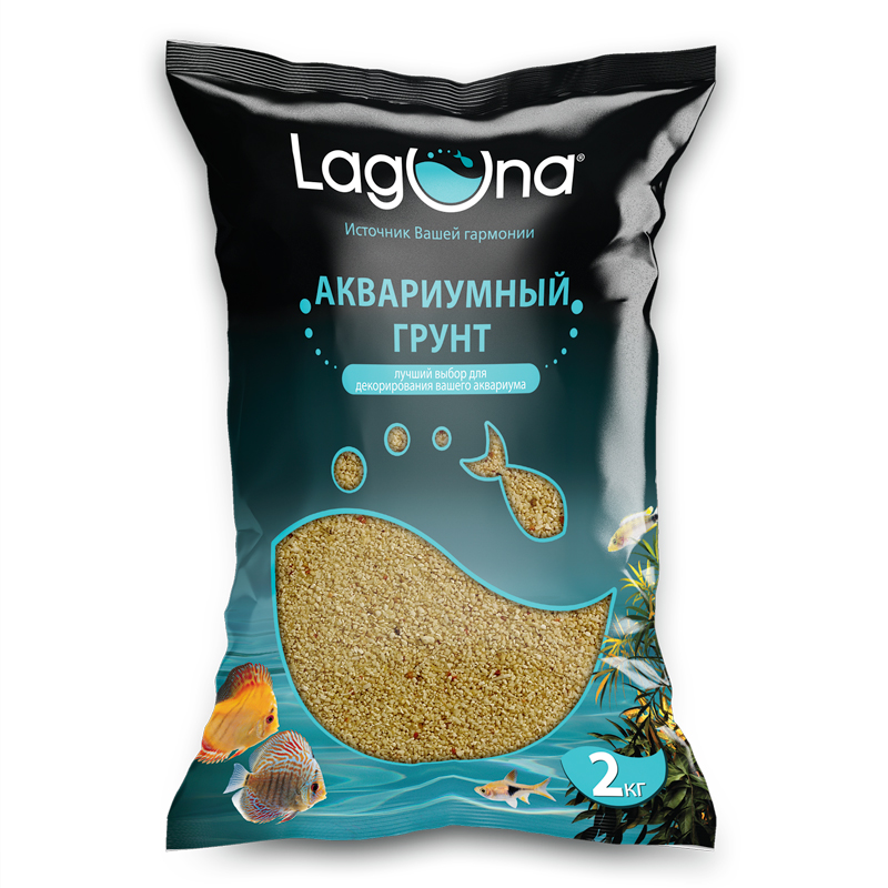 Грунт песок натуральный (0,4-0,6мм) 2кг Laguna