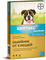Килтикс Ошейник от блох и клещей для средних собак 48см