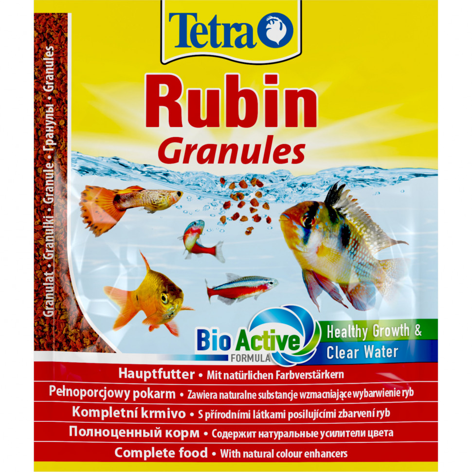Tetra Rubin Granules Корм в гранулах для улучшения окраса всех видов рыб 15г (саше)