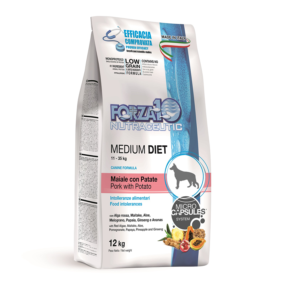 Форза 10 Dog Medium Diet Диетический корм для собак средних пород свинина,картофель 1,5кг
