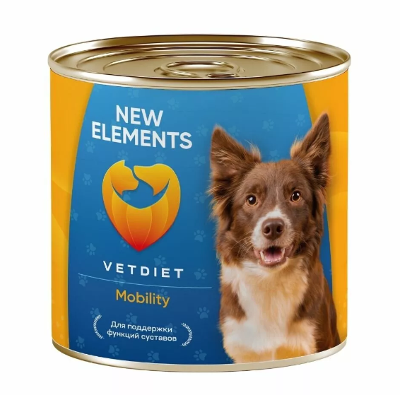 NEW ELEMENTS Mobility для собак ж/б 340г