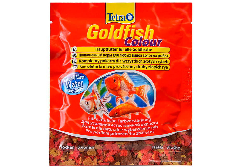 Tetra Goldfish Colour Корм в хлопьях для улучшения окраса золотых рыб 12г (саше)