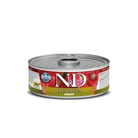 N&D Cat Quinoa Urinary ж/б Консервы для кошек,профилактика МКБ киноа 80г