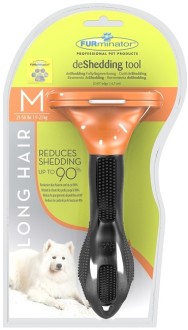 FURminator Long Hair Medium Dog для собак средних длинношерстных пород 7см