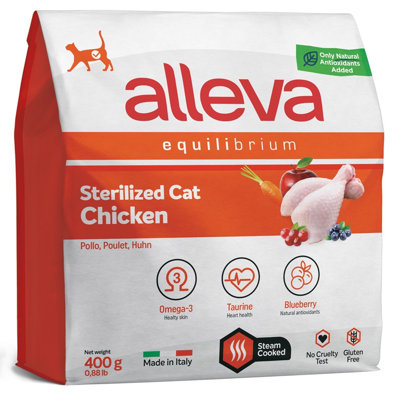 Аллева Cat Equilibrium Sterilized Корм для стерил.кошек с курицей