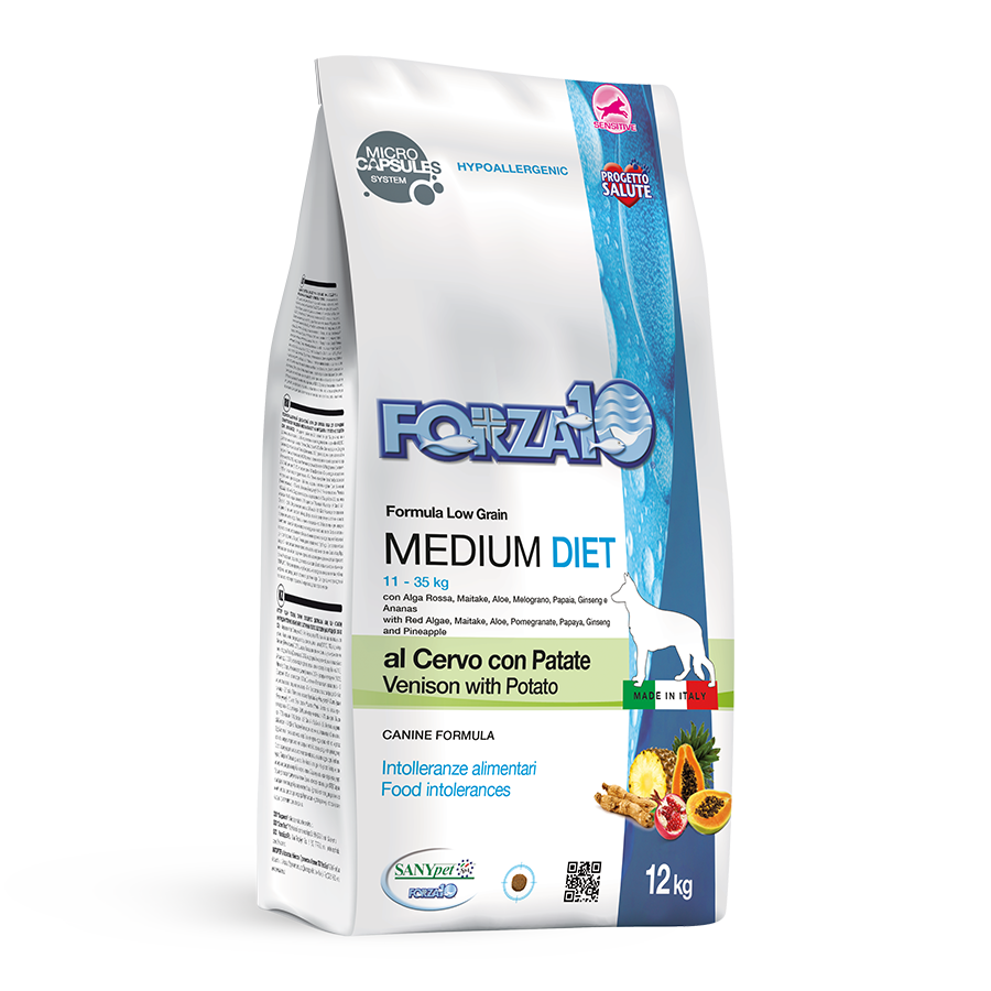Форза 10 Dog Medium Diet Диетический корм для собак средних пород оленина,картофель 1,5кг