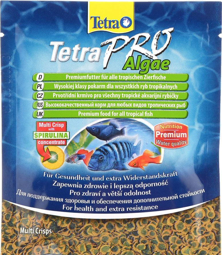 Tetra Pro Algae Crisps Растительный корм для всех видов рыб в чипсах 12г (саше)