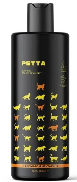 PETTA Шампунь для кошек и Котят с ароматом Нектарина 400мл