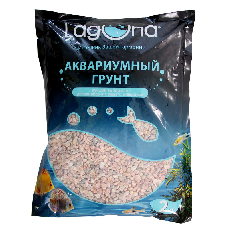 Грунт тёмно-коричневый меланж (3-5мм) 2кг Laguna