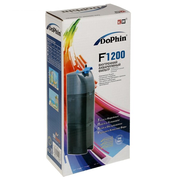 DoPhin F-1200 (KW) Внутренний фильтр с регулятором и углем 500л/ч (до 100л)
