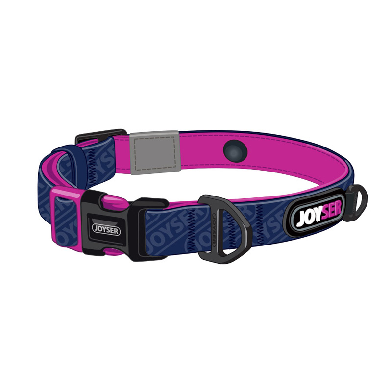 Joyser WalkBase Dog Ошейник "S" (24-29см) синий с розовым