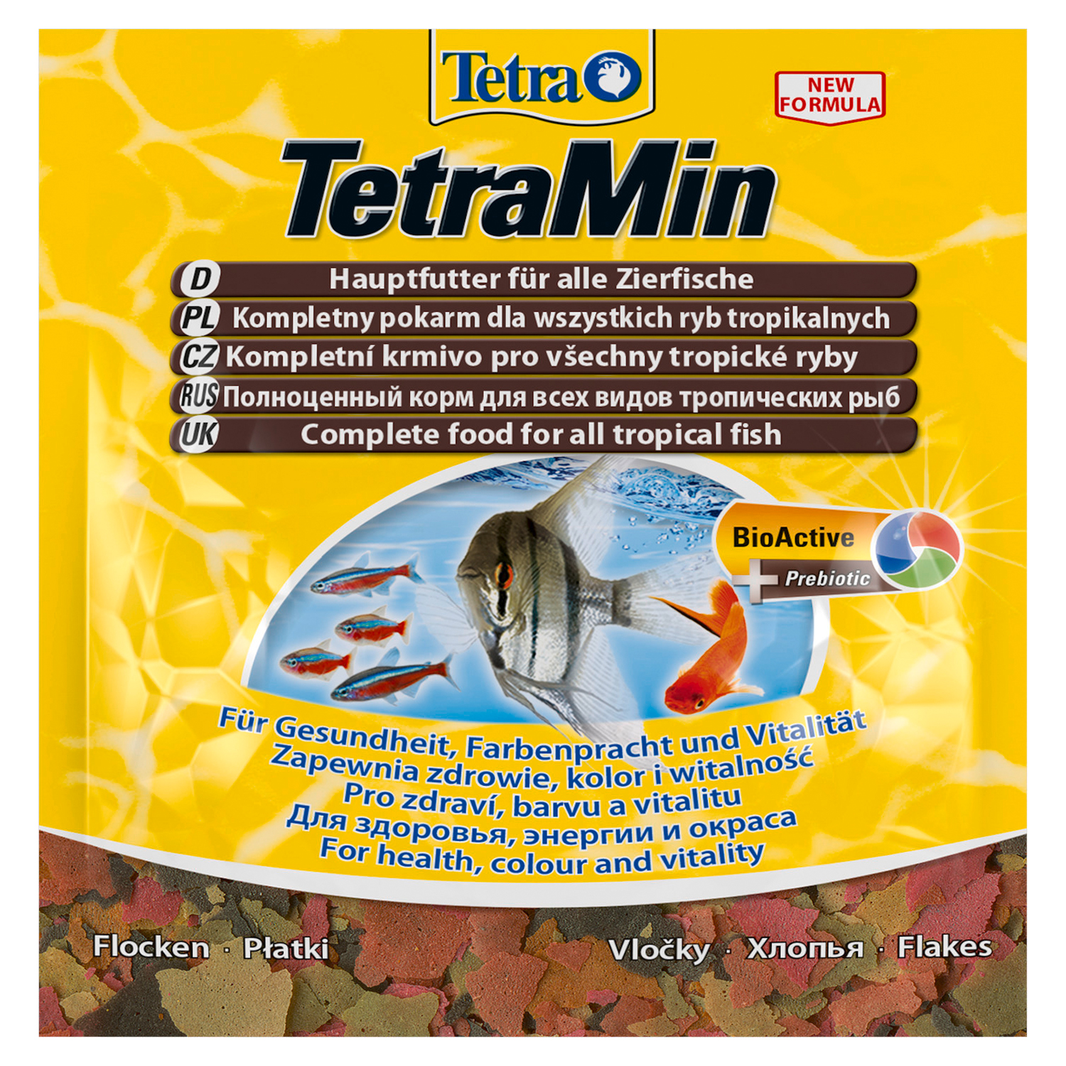 Tetra Min Корм для всех видов рыб в виде хлопьев 12г (саше)
