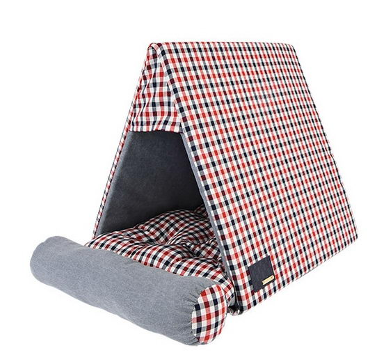 PUPPIA Домик "Neil House" для животных 45х50х50см (серо-красный)