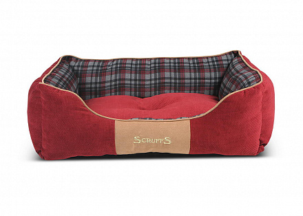 SCRUFFS Лежак Highland  с бортиками 60х50х16см (красный)