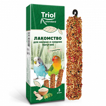 Triol Standard Лакомство для мелких и средних попугаев с кунжутом 80г
