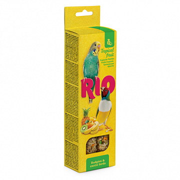 RIO Sticks палочки для волнистых попугайчиков и экзотов с троп.фруктами 80г
