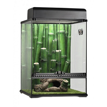 Н237406 Террариум S "ExoTerra" из силикатного стекла +фон и свет.без ламп 30х30х45см РТ3740