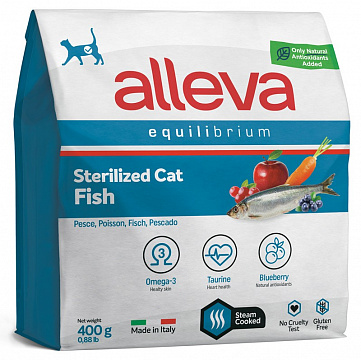 Аллева Cat Equilibrium Sterilized Корм для стерил.кошек с рыбой