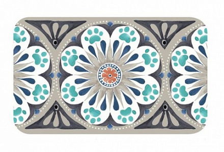 TARHONG Коврик Carmel под миски 48x29см (бежевый с рисунком)