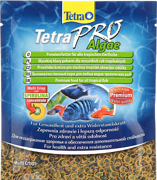 Tetra Pro Algae Crisps Растительный корм для всех видов рыб в чипсах 12г (саше)