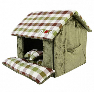 PUPPIA Домик Beaufort House 43х40х36см (оливковый)